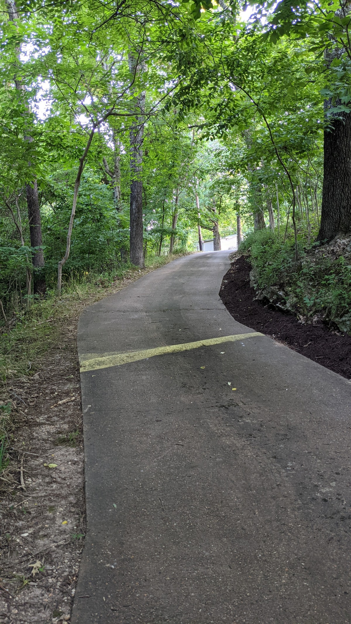 Steep driveway, cannot drive down with a motorcycle