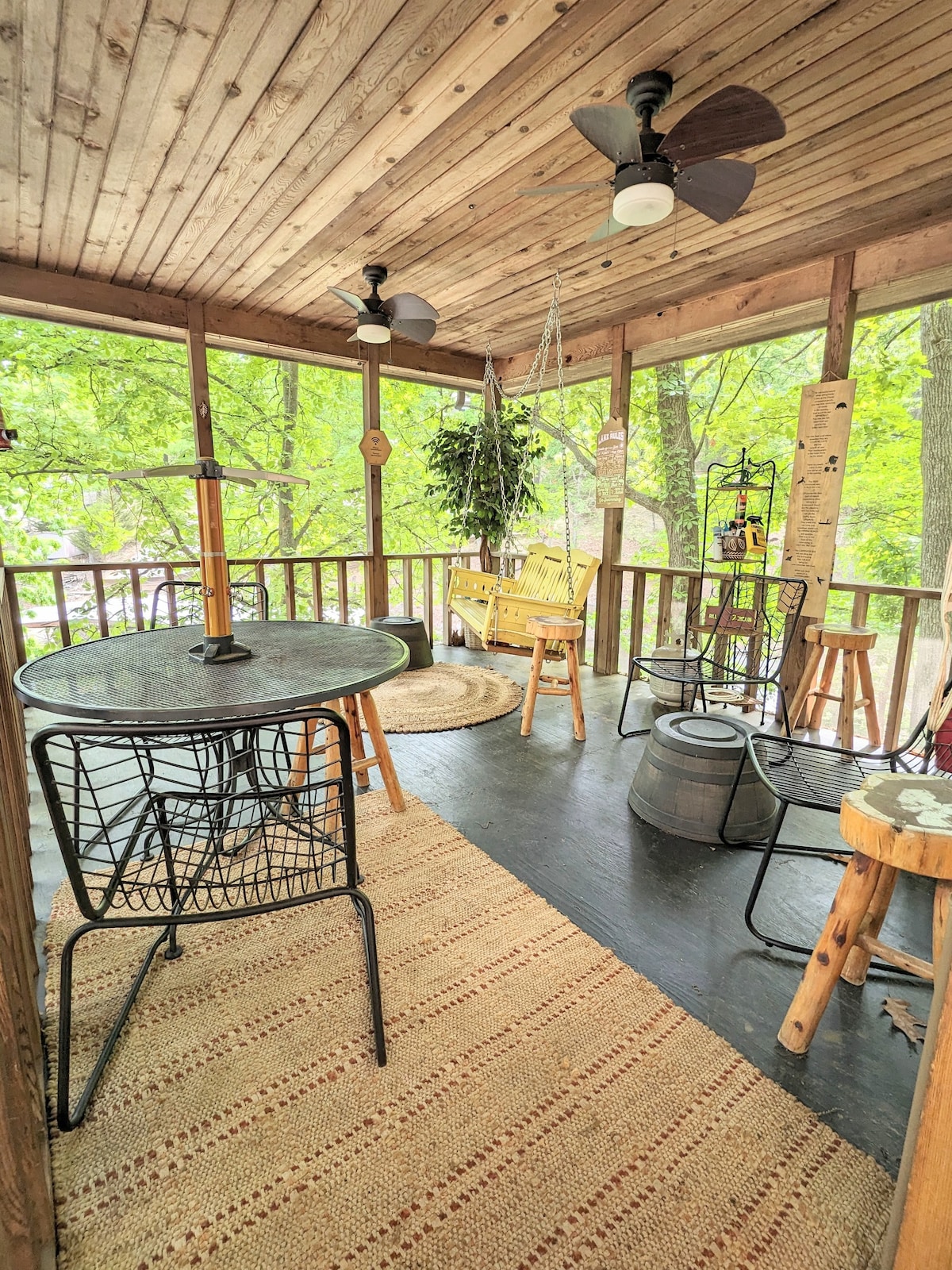 Relax in the yellow swing